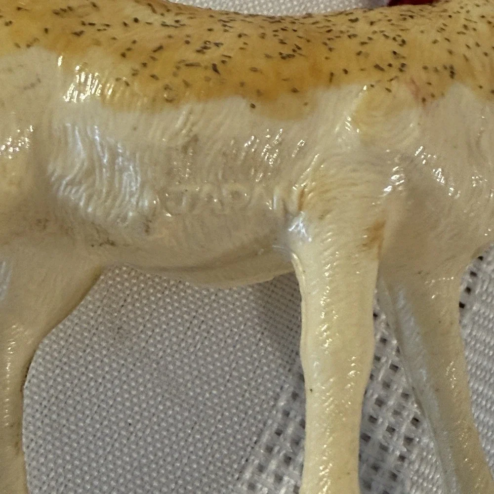 2 Thin Celluloid 1950's Reindeers Japan Christmas Figurine 3.5